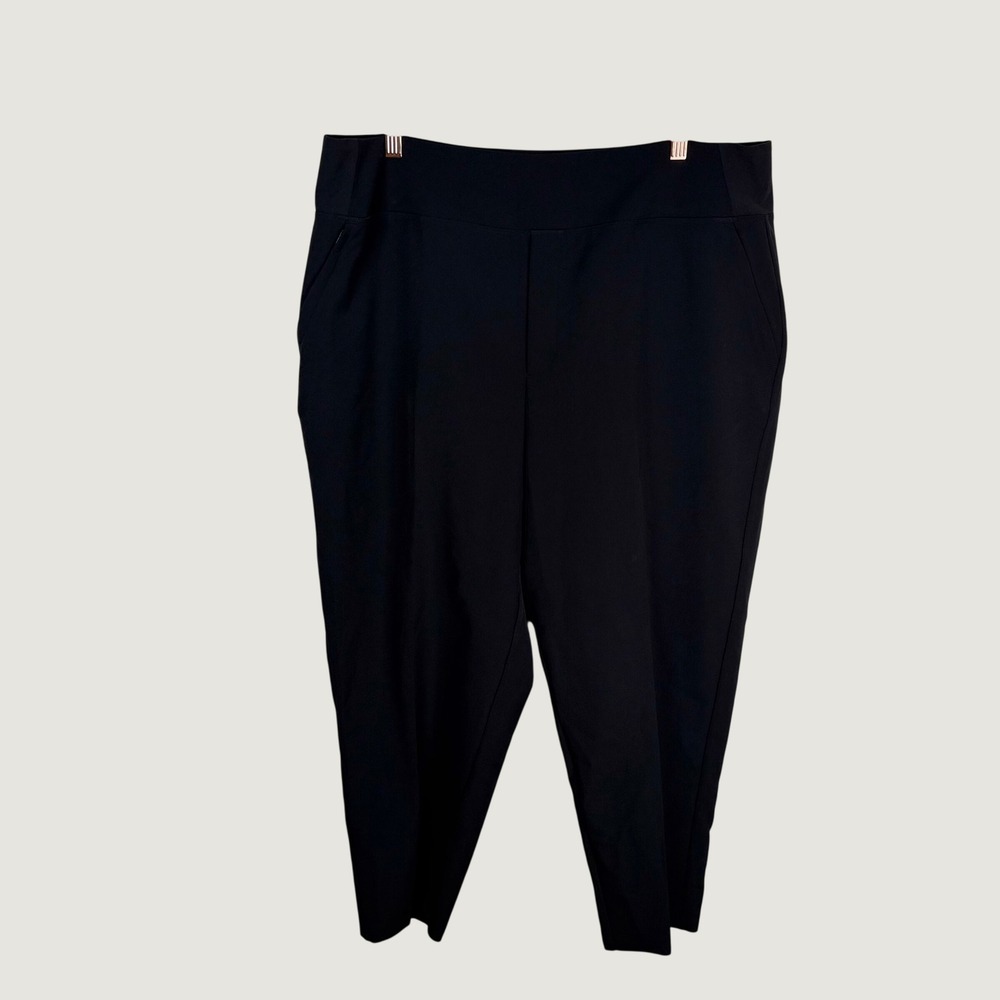 Athleta 18 Endless High Rise Pant Black Work Commute Travel Zip Pocket 533636-03